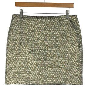 Banana Republic Womens Metallic Gold Pencil Skirt Size 6